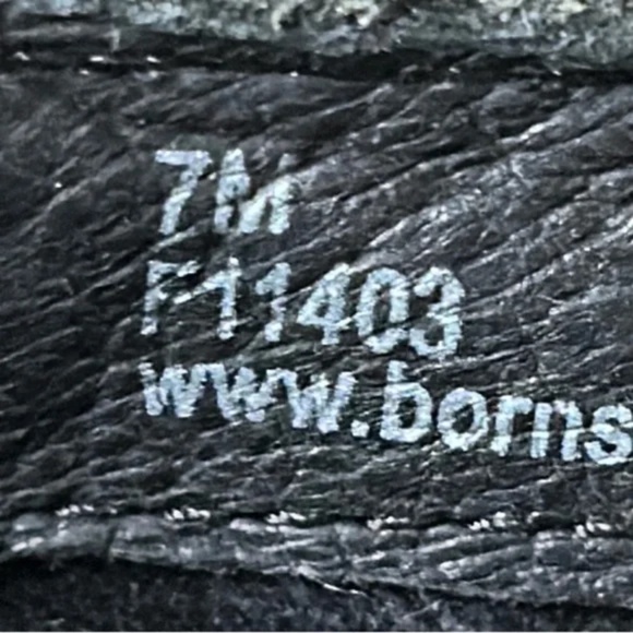 Born Trinculo Leather Ankle Boots Booties Black Buckle Detail Womens Size 7 - Picture 9 of 12